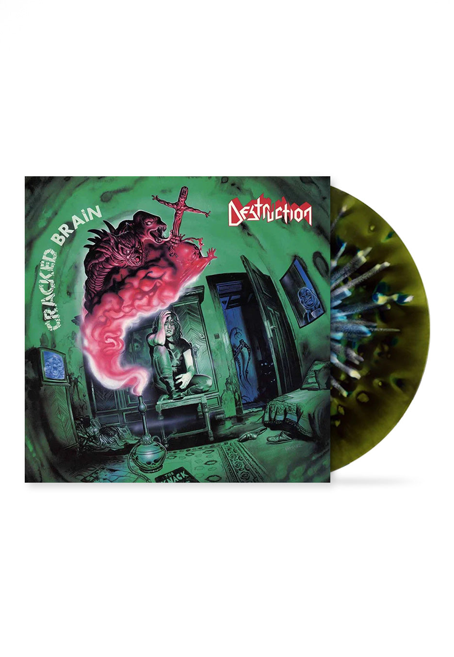 Destruction - Cracked Brain Ltd. Olive/Blue Mixed w/ White - Splattered Vinyl | Neutral-Image