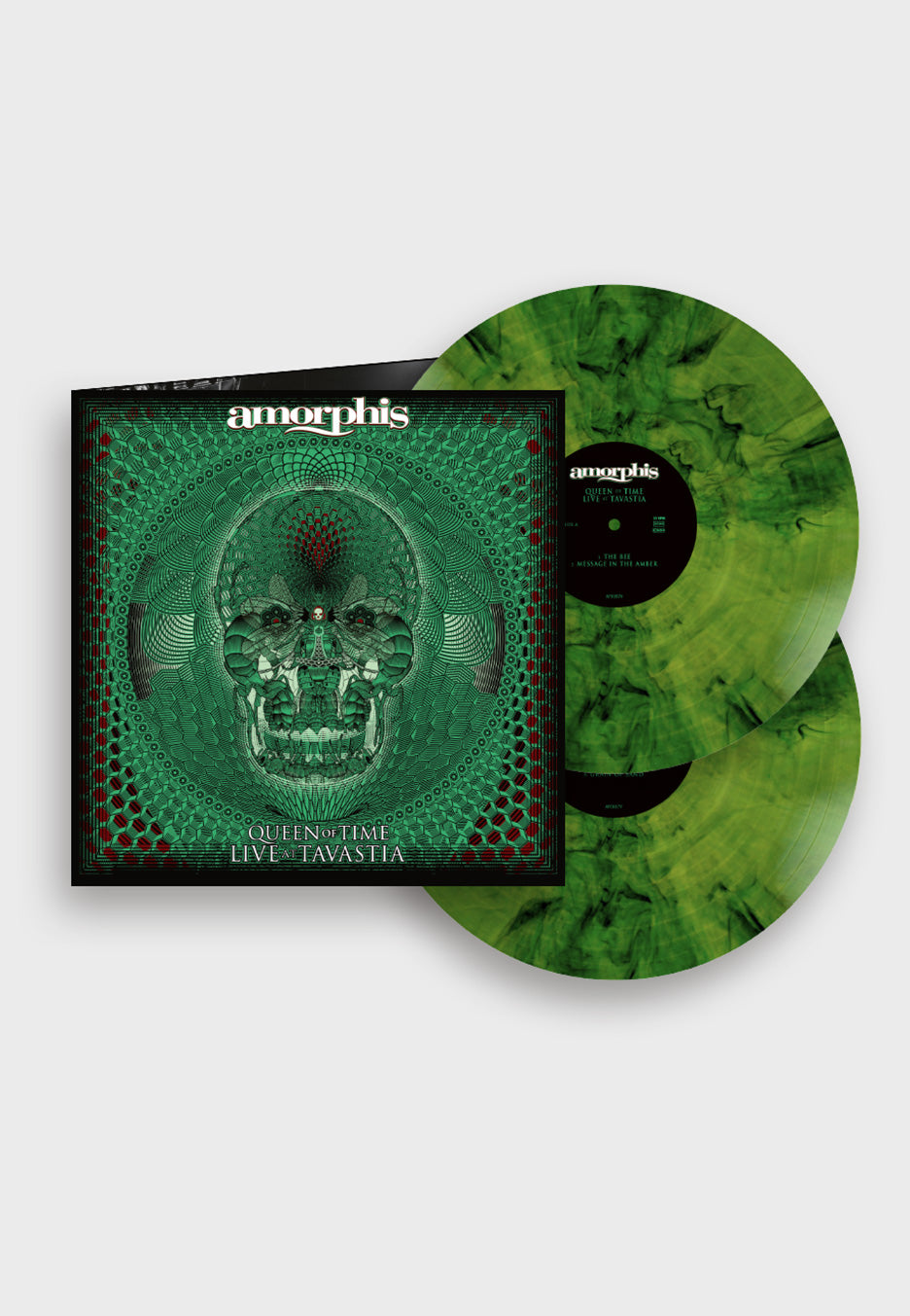 Amorphis - Queen Of Time (Live At Tavastia 2021) Green/Black - Marbled 2 Vinyl | Neutral-Image