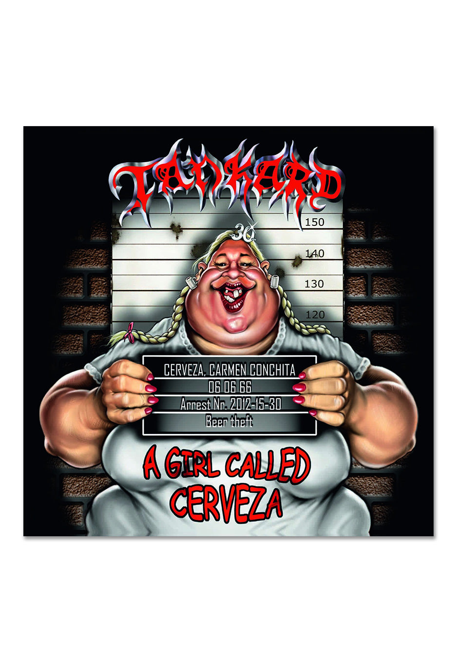 Tankard - A Girl Called Cerveza Ltd. White w/ Black/Red - Splattered 2 Vinyl | Neutral-Image