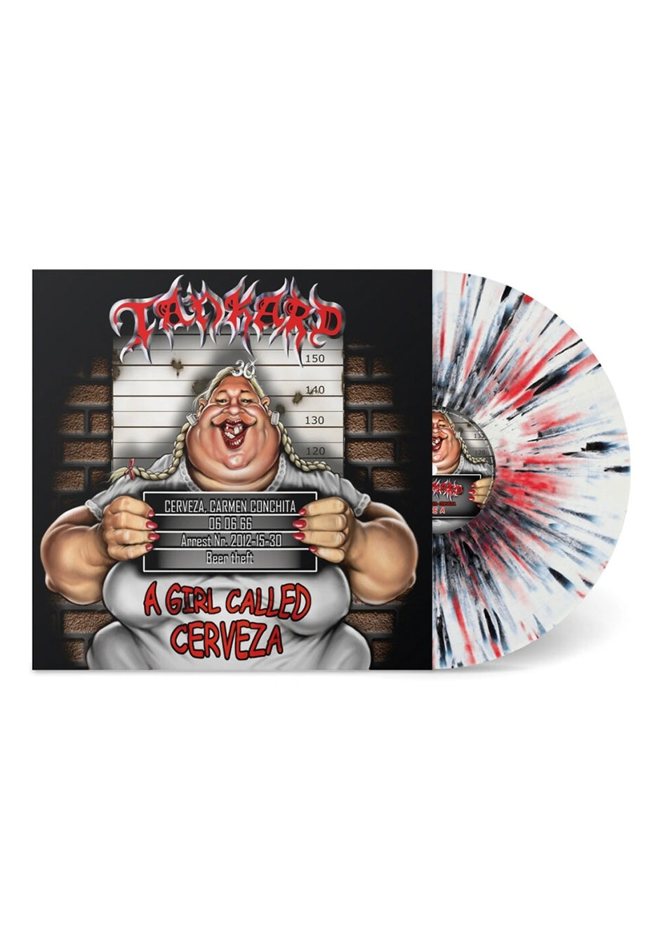 Tankard - A Girl Called Cerveza Ltd. White w/ Black/Red - Splattered 2 Vinyl | Neutral-Image